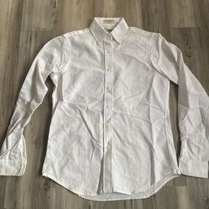 Vintage L.L. Bean Single Needle Tailoring White Button Down Youth Size 6